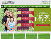 Tablet Screenshot of fusionhomesnoida.in